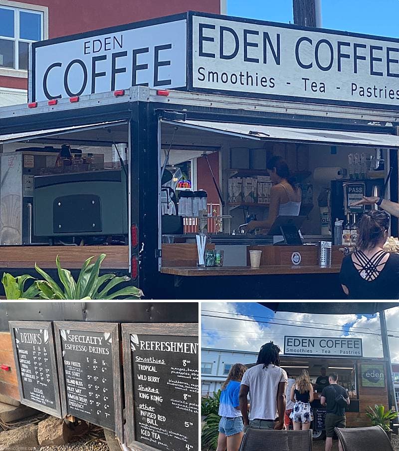 Eden Coffee Kauai Menu & Line